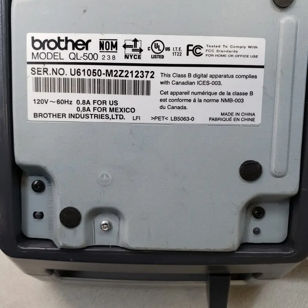 Brother QL-500 P-Touch Direct Thermal PC Label Printer – Used